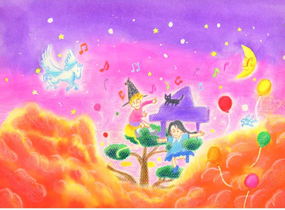 音楽教室ポスター（水彩・手書き）